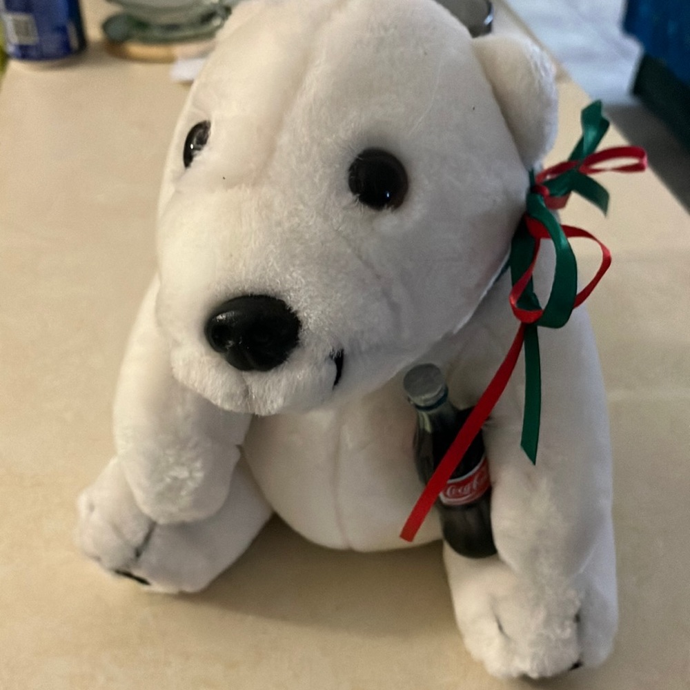 1993 Coca Cola polar bear plush 7”